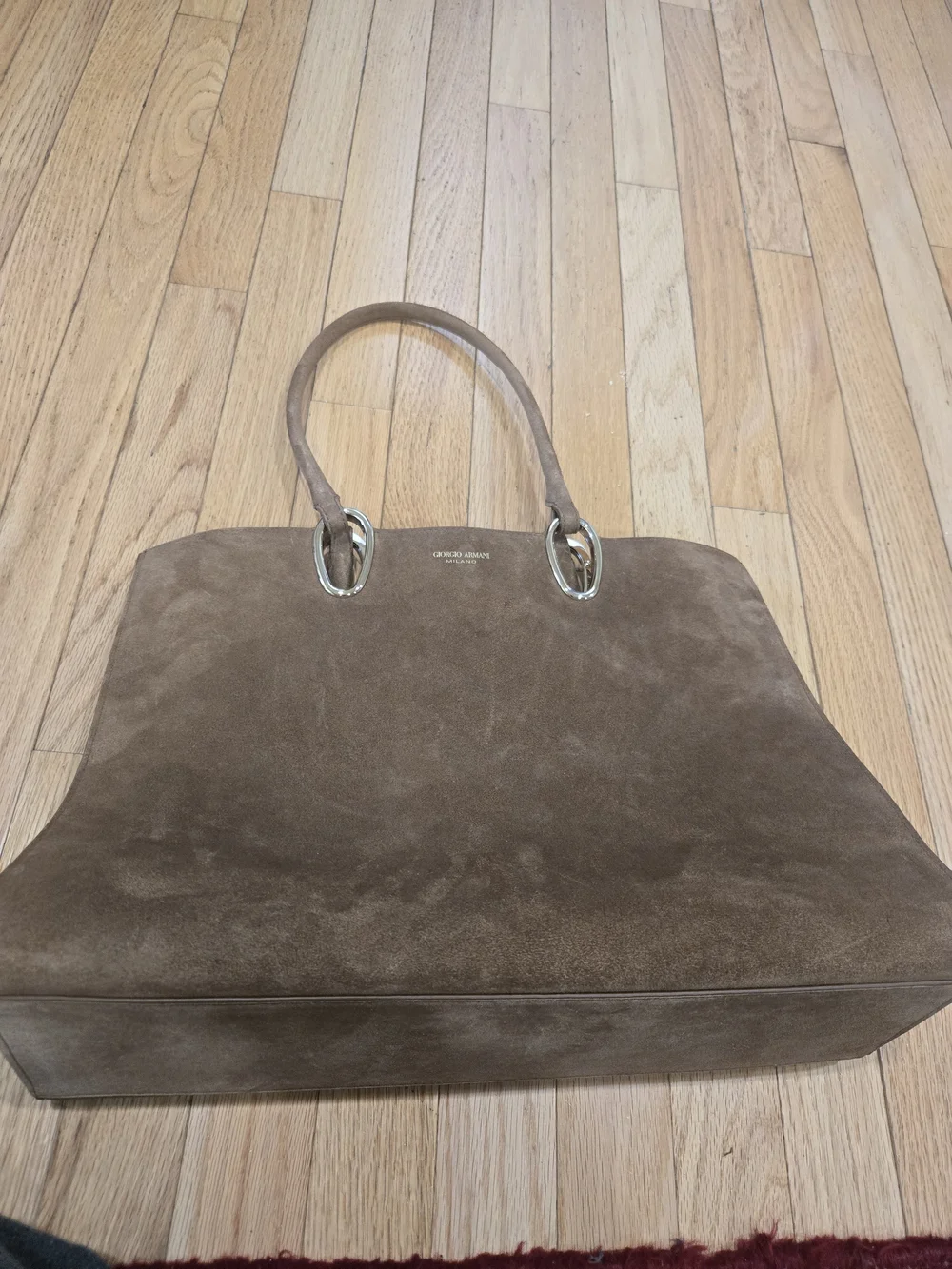 Brown Suede Tote Bag - Giorgio Armani